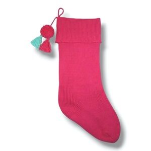 Jumbo 36” hot pink knit Christmas stocking